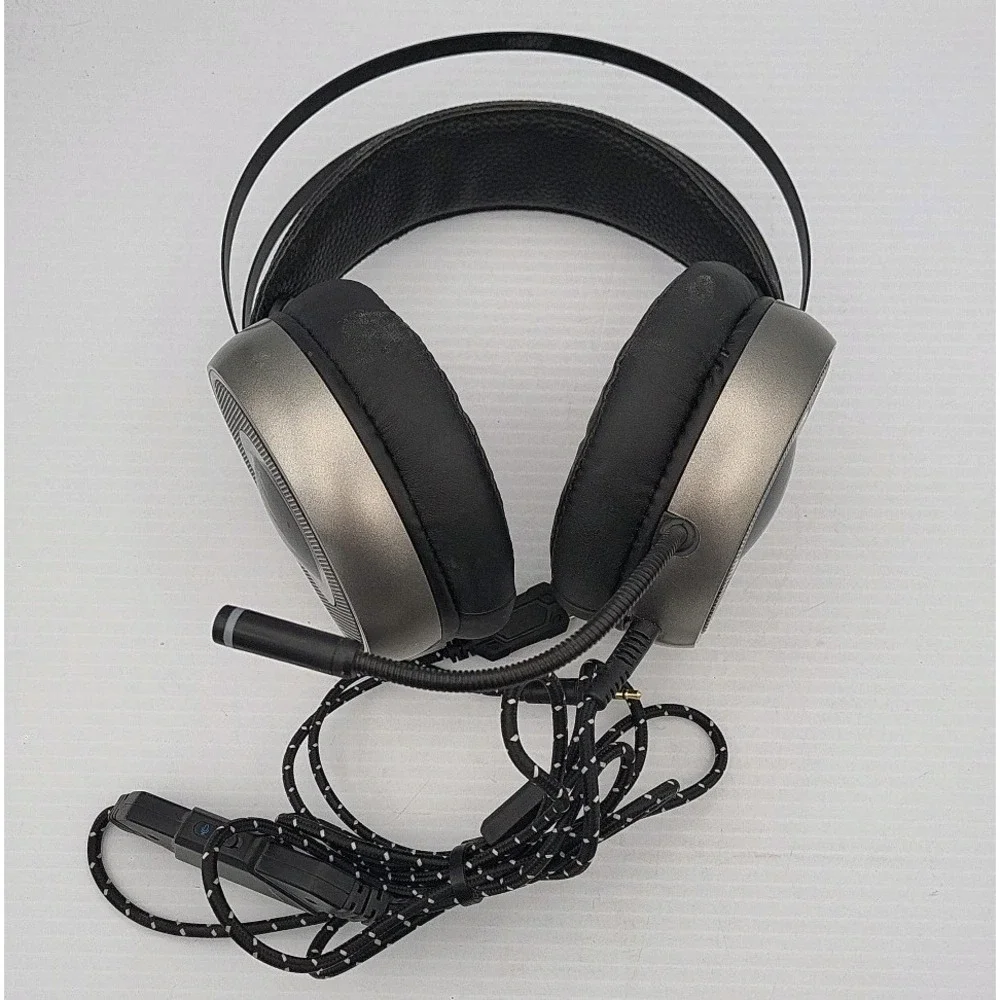 TBI Pro V8 Wired Dynamic LED Over-Ear Microphone Headphones Gaming Headset WORKS